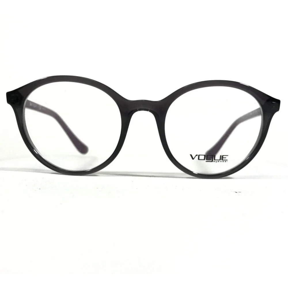 Vogue Eyeglasses Frames VO5052 1905 Dark Grey Purple Round Full Rim 49-19-140